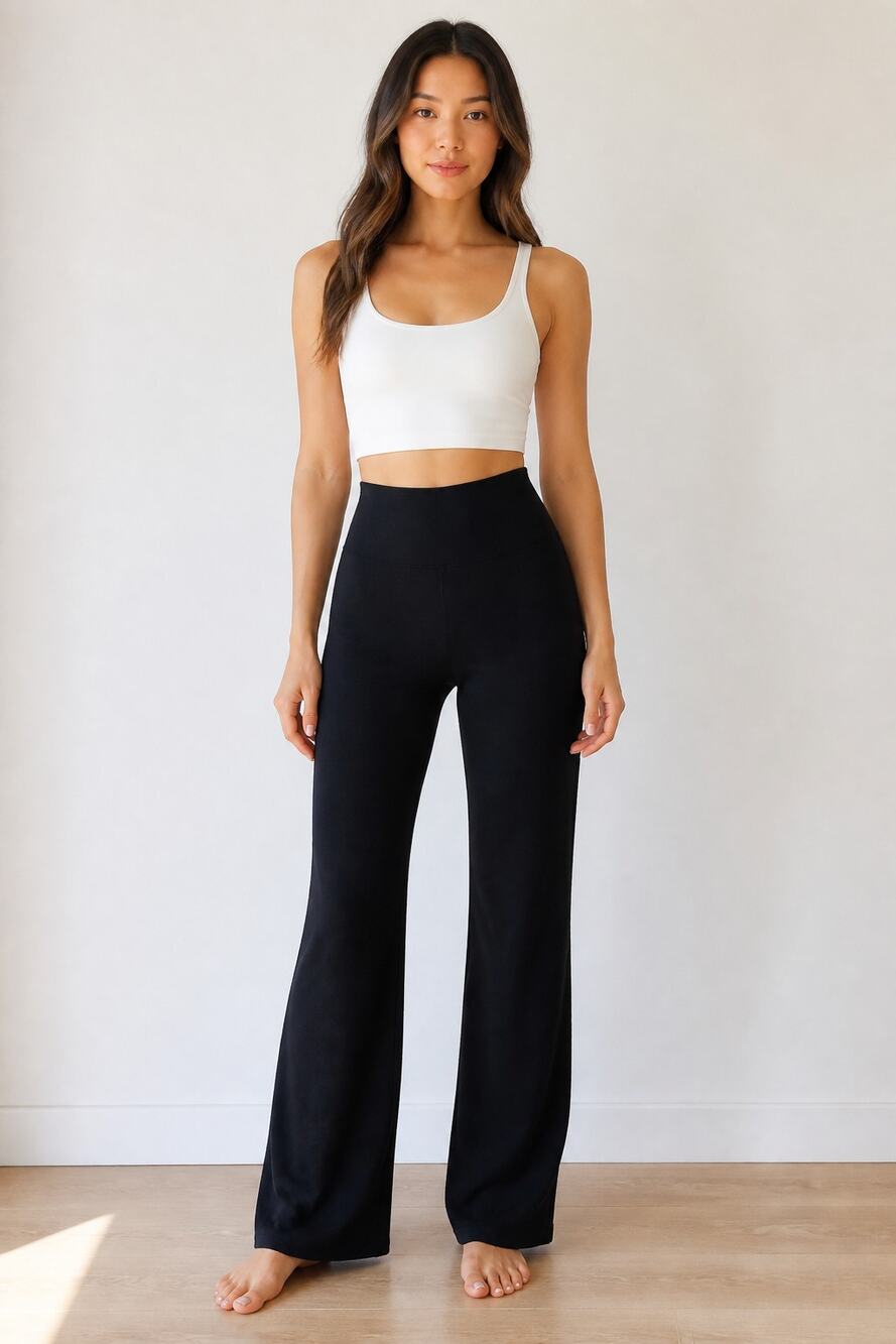 Balance Collection Black High Waist Flared Leggings S